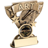 BRZ/GOLD ART MINI CUP WITH PLATE (1in CENTRE) -3.75in
